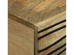 Mesa De Centro* Mesa de centro | Mesa de apoio | Mesa de café Marrom e Preto 100x54x40 cm Castanho