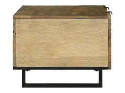 Mesa De Centro* Mesa de centro | Mesa de apoio | Mesa de café Marrom e Preto 100x54x40 cm Castanho