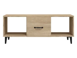 Mesa De Centro| Mesa de centro | Mesa de apoio 102x50x40 cm madeira processada carvalho sonoma Castanho
