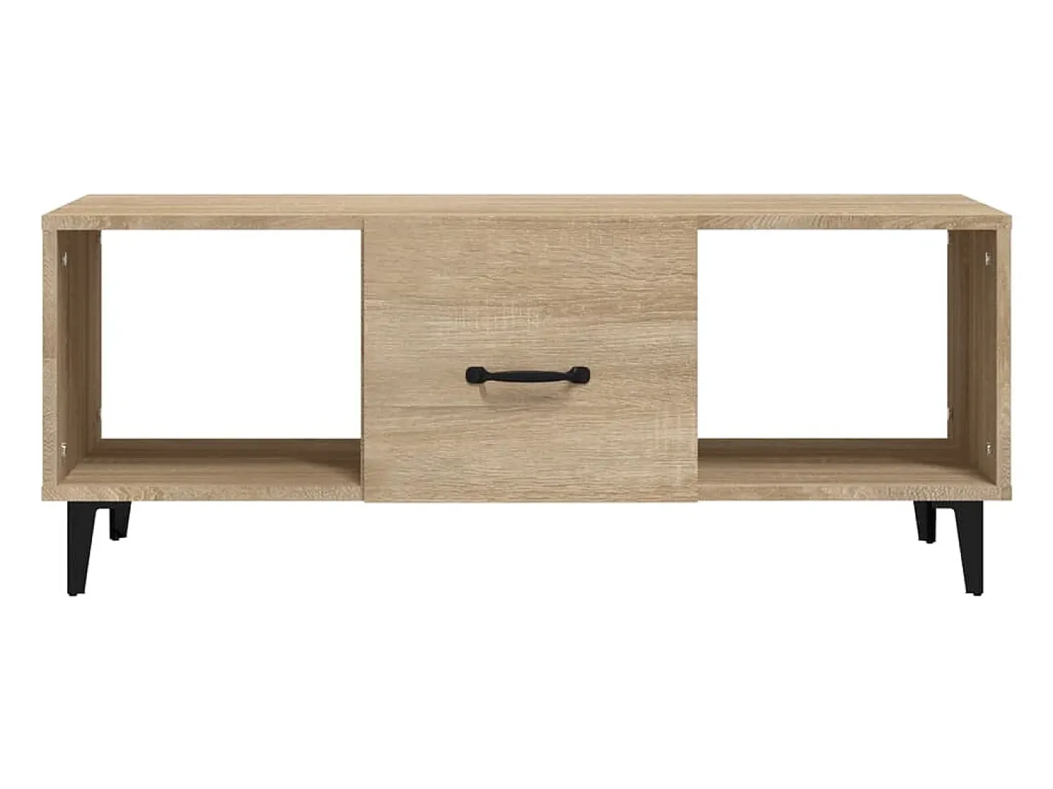 Mesa De Centro| Mesa de centro | Mesa de apoio 102x50x40 cm madeira processada carvalho sonoma Castanho