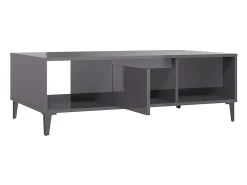 Mesa De Centro| Mesa de centro | Mesa de apoio derivados de madeira cinza brilhante Cinzento