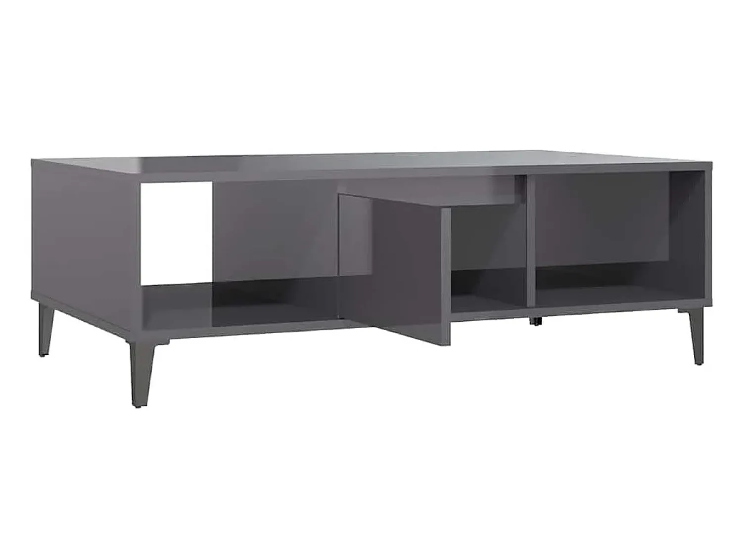 Mesa De Centro| Mesa de centro | Mesa de apoio derivados de madeira cinza brilhante Cinzento