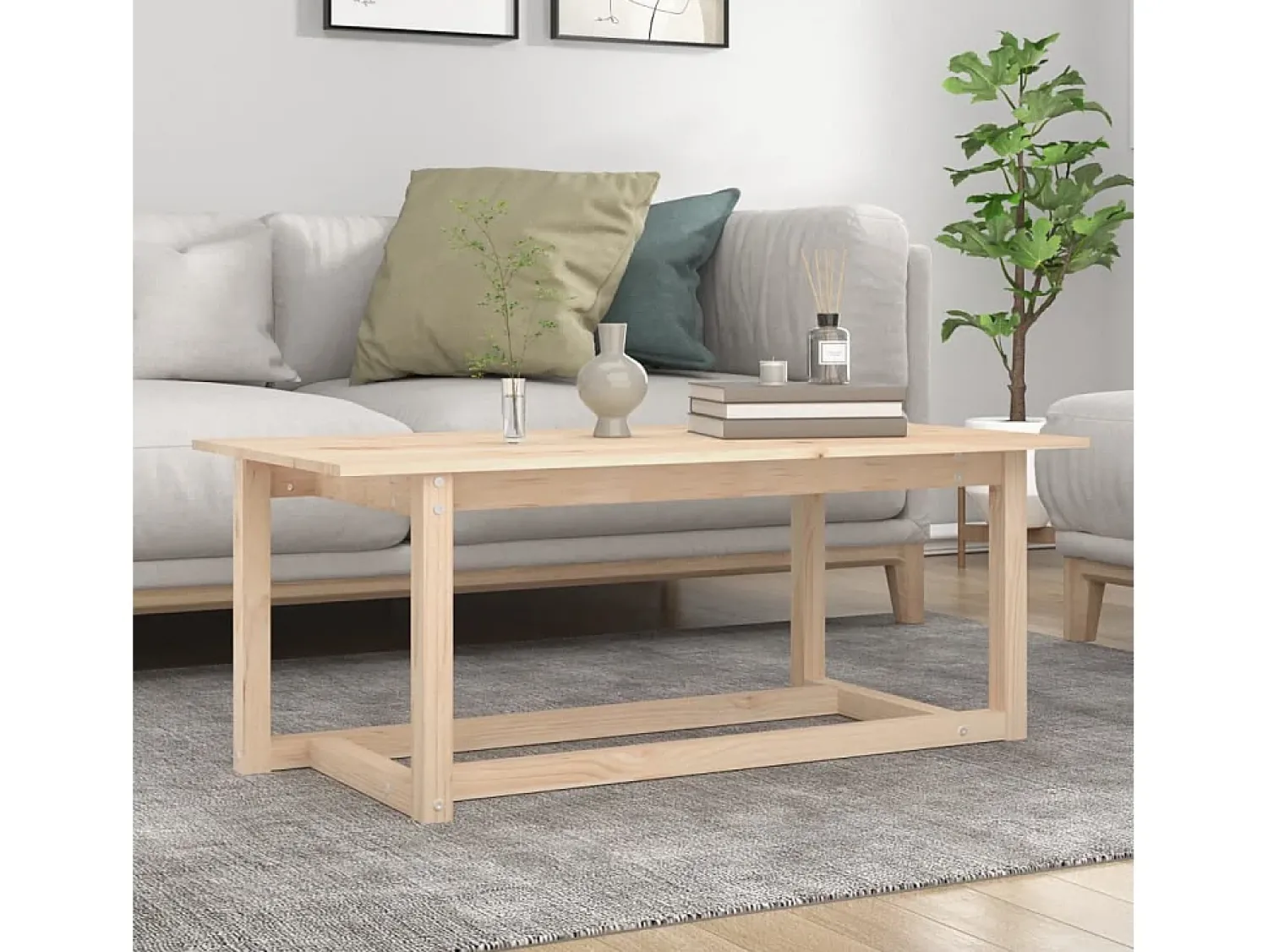 Mesa de centro | Mesa de apoio | Mesa de café 110x55x45 cm madeira de pinho maciça^ Mesa De Centro