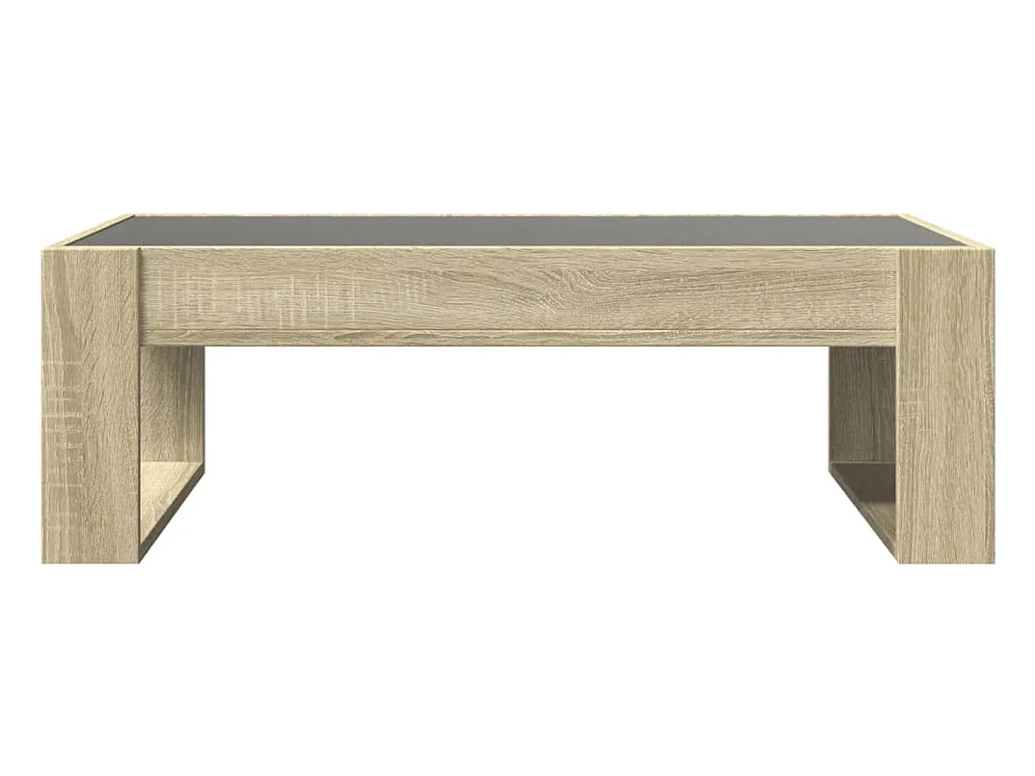 Mesa de centro | Mesa de apoio luzes LED Infinity 90x53x30 cm carvalho sonoma^ Mesa De Centro