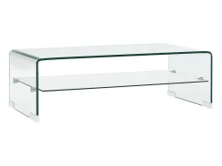 New Mesa de centro | Mesa de apoio 98x45x31 cm vidro temperado Transparente