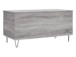 Mesa de centro | Mesa de apoio 90x44.5x45 cm derivados de madeira cinza sonoma^ Mesa De Centro