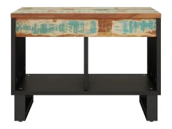 Mesa De Centro* Mesa de centro | Mesa de apoio | Mesa de café 55x50x40 cm madeira recuperada maciça Multicor