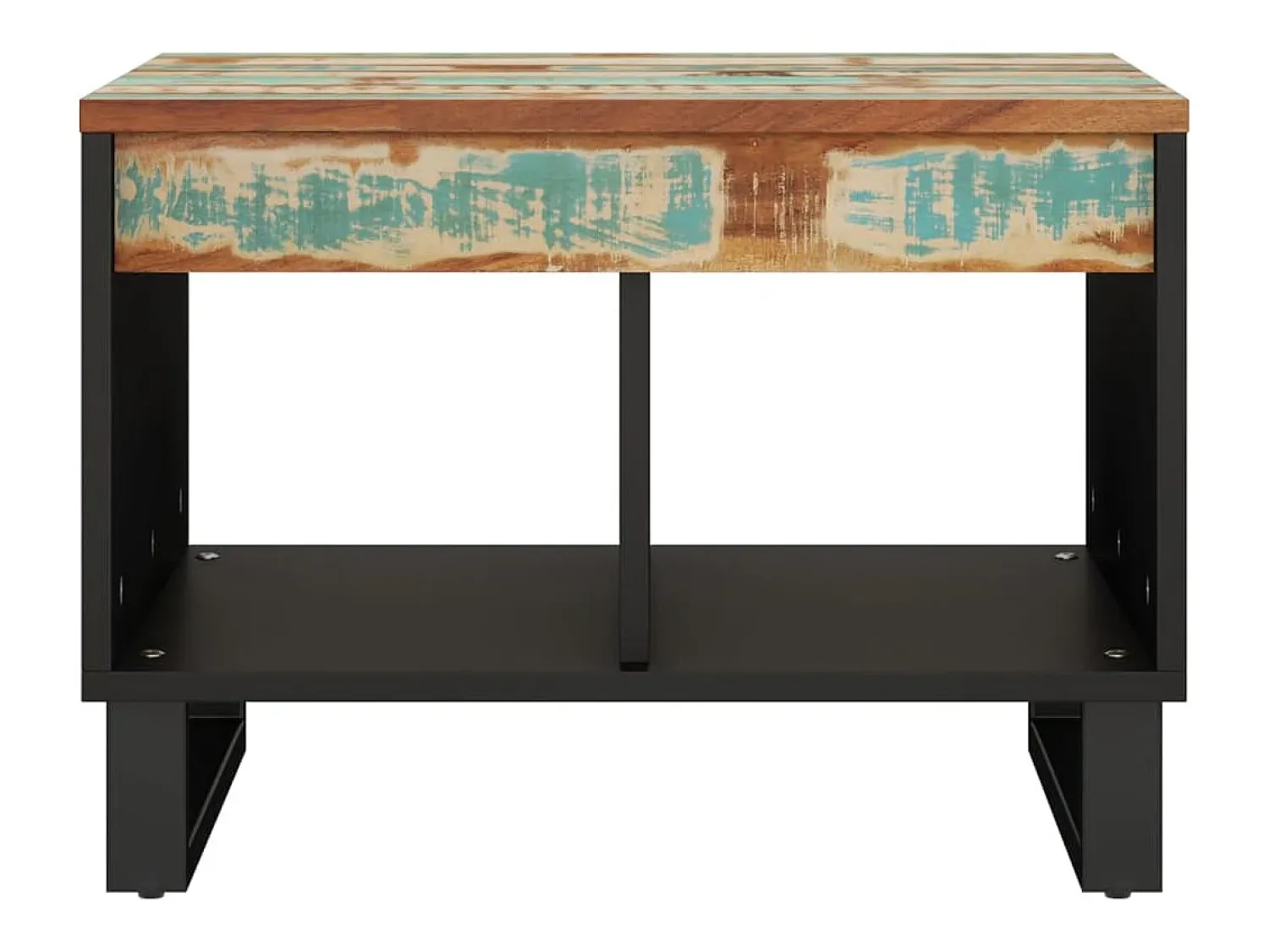 Mesa De Centro* Mesa de centro | Mesa de apoio | Mesa de café 55x50x40 cm madeira recuperada maciça Multicor