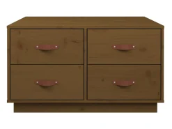 Mesa de centro | Mesa de apoio 80x80x45 cm pinho maciço mel^ Mesa De Centro