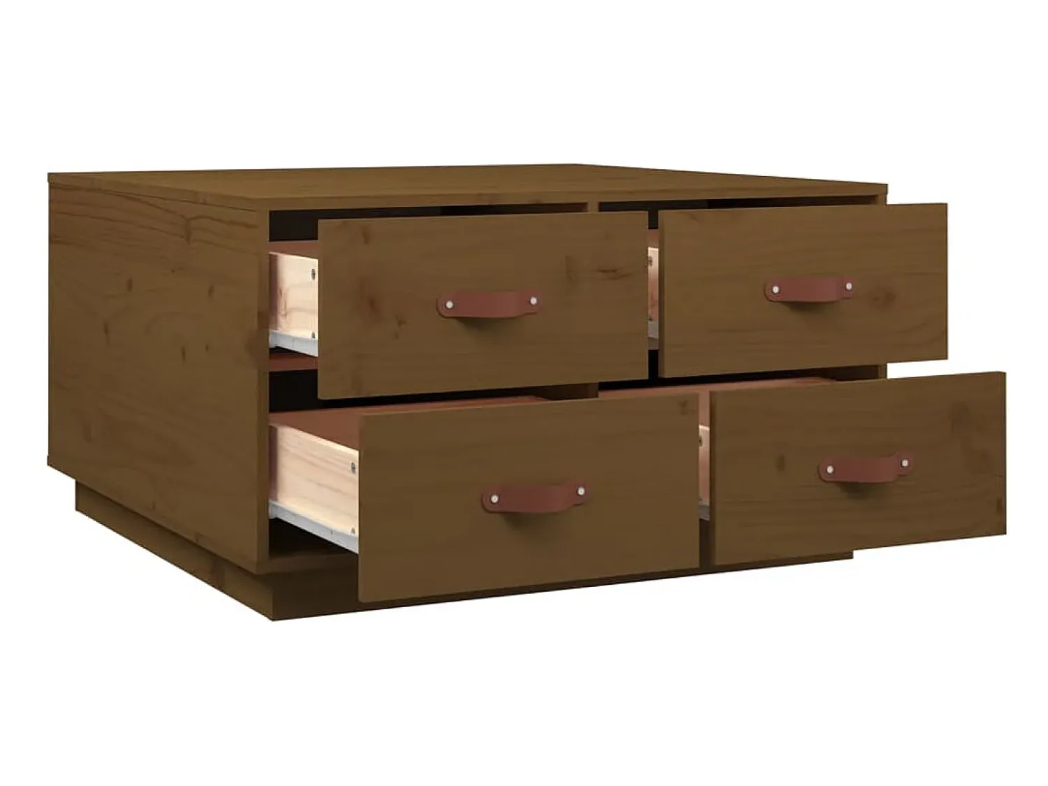Mesa de centro | Mesa de apoio 80x80x45 cm pinho maciço mel^ Mesa De Centro