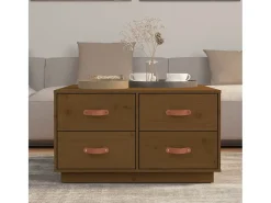 Mesa de centro | Mesa de apoio 80x80x45 cm pinho maciço mel^ Mesa De Centro