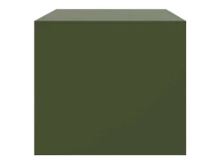 Mesa De Centro* Mesa de centro | Mesa de apoio 67x50x44 cm aço azeitona Verde