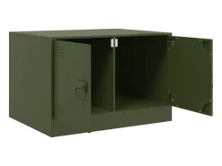 Mesa De Centro* Mesa de centro | Mesa de apoio 67x50x44 cm aço azeitona Verde