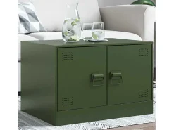 Mesa De Centro* Mesa de centro | Mesa de apoio 67x50x44 cm aço azeitona Verde