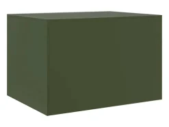 Mesa De Centro* Mesa de centro | Mesa de apoio 67x50x44 cm aço azeitona Verde