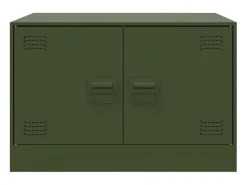 Mesa De Centro* Mesa de centro | Mesa de apoio 67x50x44 cm aço azeitona Verde