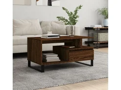 Mesa de centro | Mesa de apoio 90x49x45 cm derivados de madeira carvalho^ Mesa De Centro