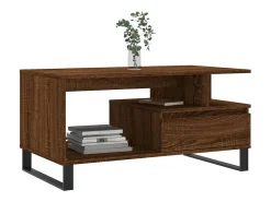 Mesa de centro | Mesa de apoio 90x49x45 cm derivados de madeira carvalho^ Mesa De Centro