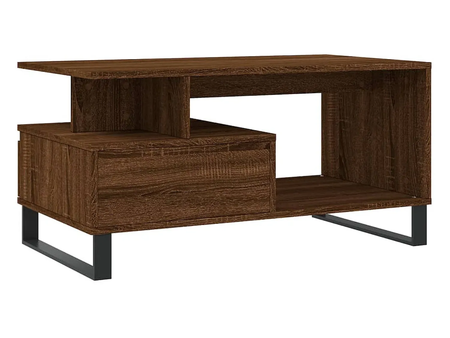 Mesa de centro | Mesa de apoio 90x49x45 cm derivados de madeira carvalho^ Mesa De Centro