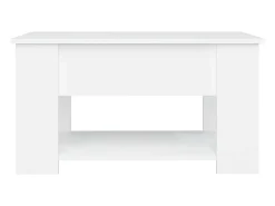 Discount Mesa de centro | Mesa de apoio 79x49x41 cm madeira processada Branco