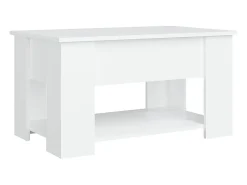 Discount Mesa de centro | Mesa de apoio 79x49x41 cm madeira processada Branco