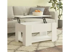 Discount Mesa de centro | Mesa de apoio 79x49x41 cm madeira processada Branco