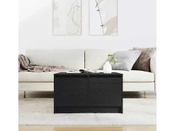 Hot Mesa de centro | Mesa de apoio com gavetas 70.5x70x40 cm carvalho Preto