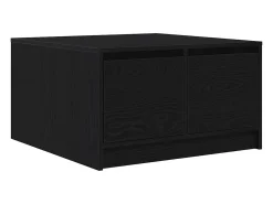 Hot Mesa de centro | Mesa de apoio com gavetas 70.5x70x40 cm carvalho Preto