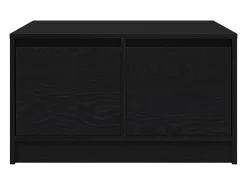 Hot Mesa de centro | Mesa de apoio com gavetas 70.5x70x40 cm carvalho Preto