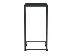 New Mesa de centro | Mesa de apoio c/ rodas 40x30x63.5cm derivados de madeira preta Preto