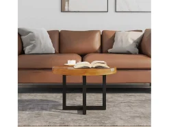 Mesa De Centro| Mesa de centro | Mesa de apoio em resina de teca 60 cm Multicor