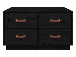 Sale Mesa de centro | Mesa de apoio 80x80x45 cm madeira de pinho maciça Preto