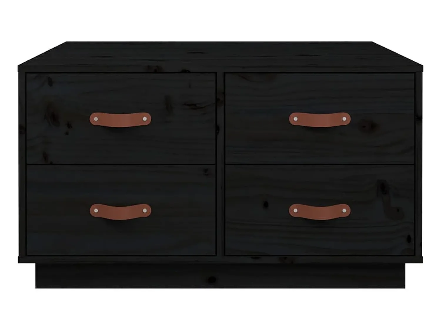 Sale Mesa de centro | Mesa de apoio 80x80x45 cm madeira de pinho maciça Preto
