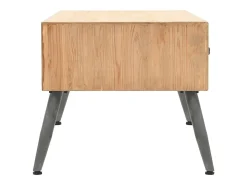 Mesa De Centro| Mesa de centro | Mesa de apoio em madeira de abeto maciça 115x55x50 cm Castanho