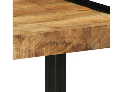 Mesa De Centro| Mesa de centro | Mesa de apoio | Mesa de café 40x40x38 cm Madeira de mangueira maciça Castanho