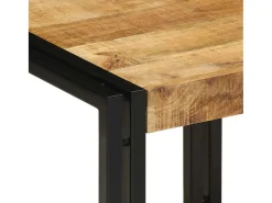 Mesa De Centro| Mesa de centro | Mesa de apoio | Mesa de café 40x40x38 cm Madeira de mangueira maciça Castanho