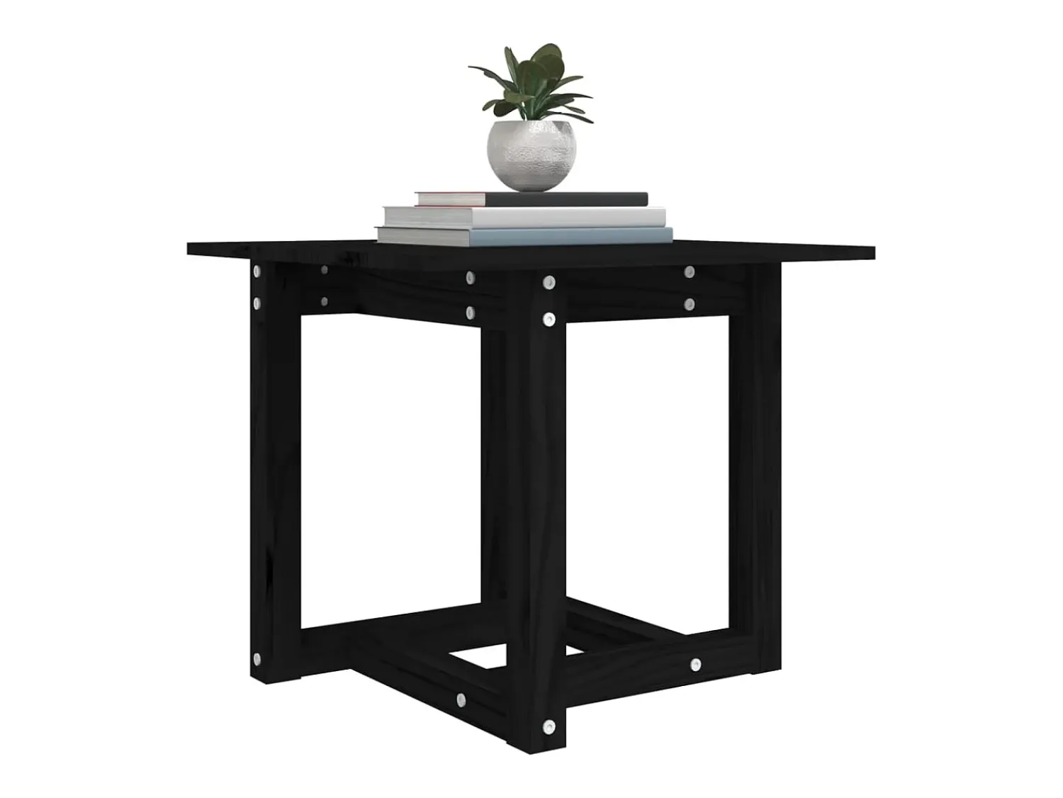 Mesa de centro | Mesa de apoio 50x50x45 cm madeira de pinho maciça^ Mesa De Centro