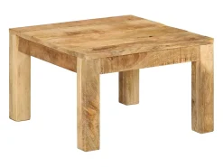 Mesa de centro | Mesa de apoio | Mesa de café 55x55x35 cm madeira de mangueira maciça^ Mesa De Centro