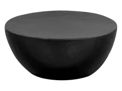 Clearance Mesa de centro | Mesa de apoio | Mesa de café em alumínio martelado 70x30 cm Preto