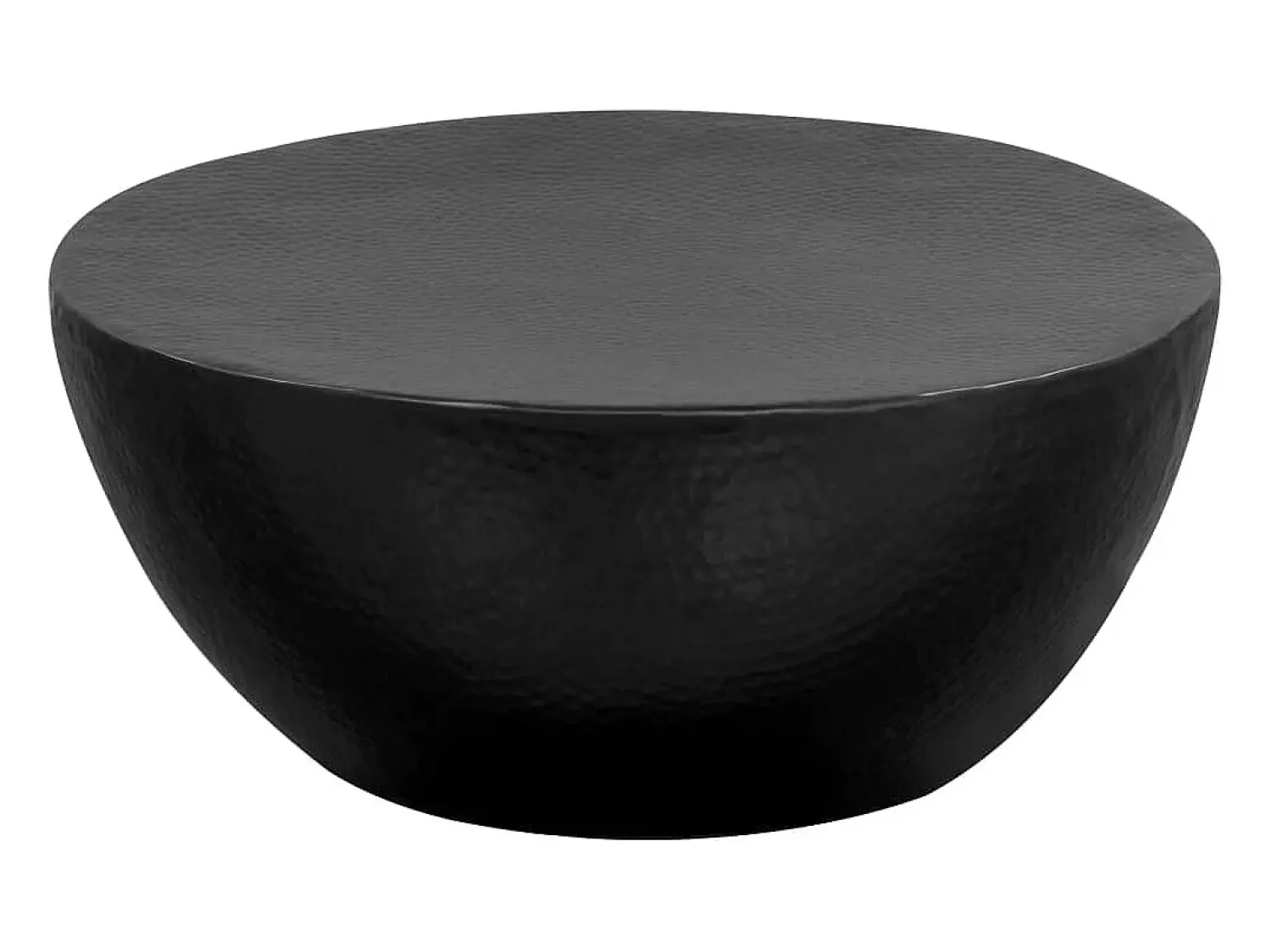 Clearance Mesa de centro | Mesa de apoio | Mesa de café em alumínio martelado 70x30 cm Preto