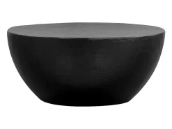 Clearance Mesa de centro | Mesa de apoio | Mesa de café em alumínio martelado 70x30 cm Preto
