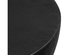 Clearance Mesa de centro | Mesa de apoio | Mesa de café em alumínio martelado 70x30 cm Preto