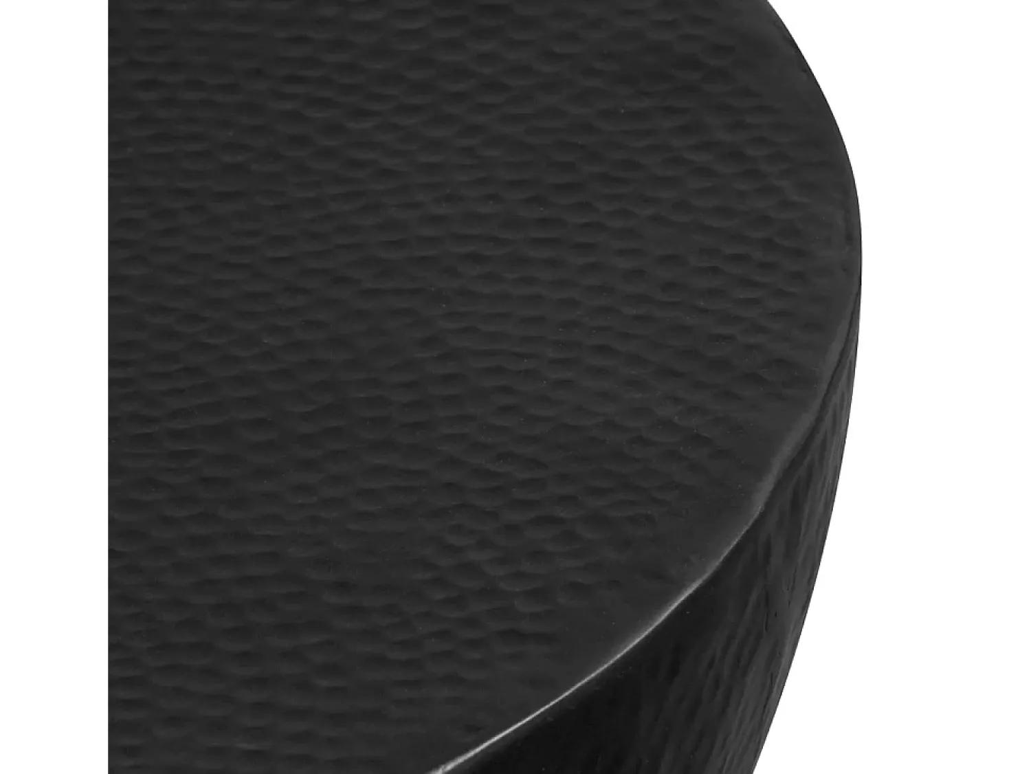 Clearance Mesa de centro | Mesa de apoio | Mesa de café em alumínio martelado 70x30 cm Preto