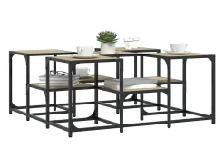 Mesa de centro | Mesa de apoio 91x91x40 cm derivados de madeira carvalho sonoma^ Mesa De Centro