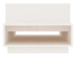 Mesa De Centro| Mesa de centro | Mesa de apoio 80x55x40.5 cm madeira de pinho maciça Branco