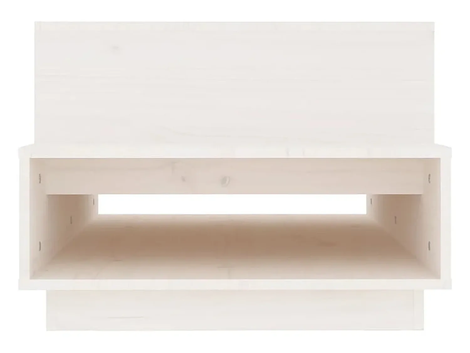 Mesa De Centro| Mesa de centro | Mesa de apoio 80x55x40.5 cm madeira de pinho maciça Branco