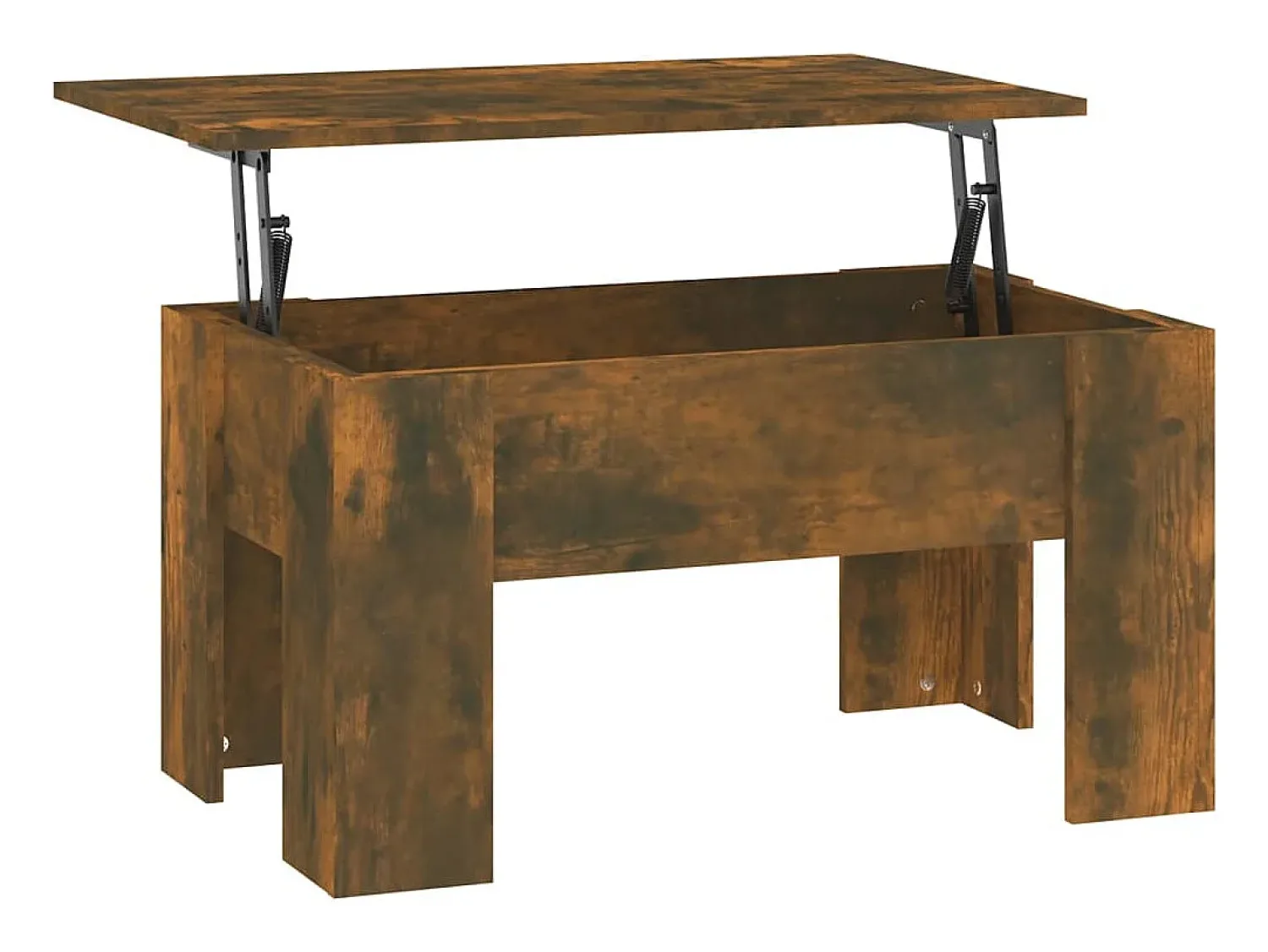 Mesa De Centro| Mesa de centro | Mesa de apoio 79x49x41 cm madeira processada carvalho fumado Castanho