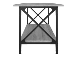 Discount Mesa de centro | Mesa de apoio 100x45x45cm derivados madeira/ferro cinza sonoma Cinzento