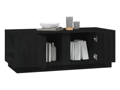 Mesa De Centro* Mesa de centro | Mesa de apoio 110x50x40 cm madeira de pinho maciça Preto