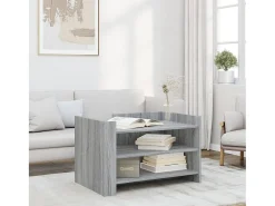 Mesa De Centro| Mesa de centro | Mesa de apoio 80x50x50 cm derivados de madeira sonoma Cinzento